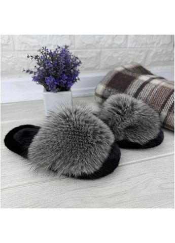 Тапочки кімнатні жіночі пухнасті Е-0080143-1 Сірі Sanlin (341676146)