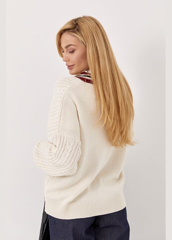 Молочный демисезонный кардиган No Brand