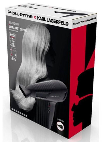 Фен STUDIO DRY x KARL LAGERFELD CV581LF0 Rowenta (360410549)