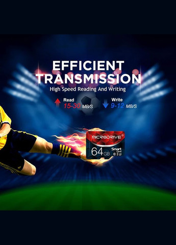 Карта пам'яті 128GB microSD з картрідером Class 10 + SD adapter мікро сд 128 гб High Speed Microdrive (300370058)