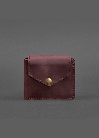 Кожаное портмоне 4.2 на бордовой кнопке Crazy Horse (A-027412) BlankNote (328444840)