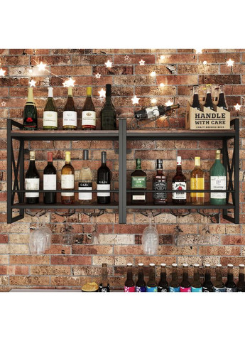 Настенный винный стеллаж Lagom в стиле Loft Costway (361951491)