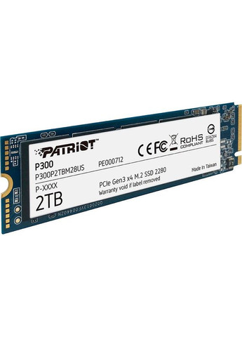 SSD накопичувач M. 2 NVMe 2TB P300 (P300P2TBM28) Patriot (323091435)