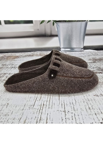 Темно-коричневые тапочки мужские комнатные No Brand