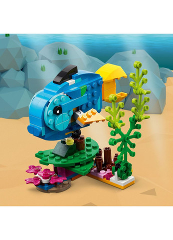 Конструктор Creator 3-в-1 Экзотический попугай (Exotic Parrot) - Попугай, Рыбка и Лягушка Lego (365251702)