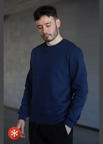 Синий утепленный свитшот robert на флисе Garne однотонный (305574707)