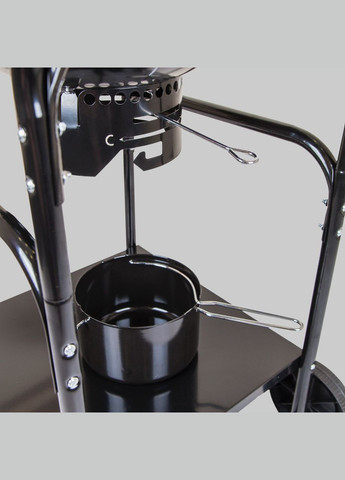 Угольный гриль-барбекю с деревянной полкой WOOD GRILL No Brand (370072042)