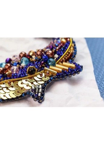 Набір для вишивання бісером прикраси "Синій кит" -239 на натуральному полотні AD (321971421)