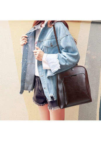 Женский городской рюкзак трансформер из экокожи сумка для повседневного использования в клеточку ProDobro (363135716)