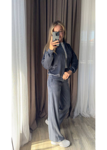 Костюм велюровый кофта и брюки прямого кроя Україна (351260600)