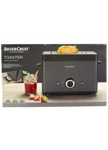 Тостер кухонный универсальный SilverCrest STT 850 A1 горизонтальный с 7 режимами приготовления Черный No Brand (336190351)
