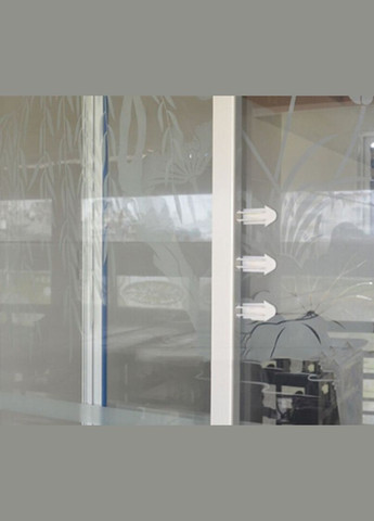 Блокатор для розсувних систем Замок блокатор на шафу купе Метелик 1 шт Білий LELUNO (312000243)