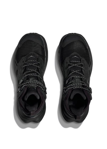 Черные осенние мужские ботинки 1141633 черная кожа HOKA