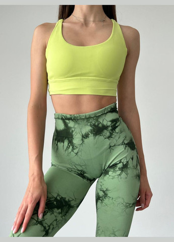 Комбинированные демисезонные леггинсы с мраморным принтом, зеленого цвета, размер xs Trends