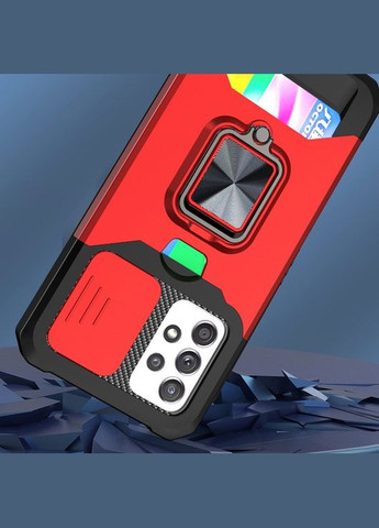 Протиударний чохол бампер Defender Ring з підставкою для Samsung Galaxy A02S (2021) A025 Blue SHIELD (324234605)