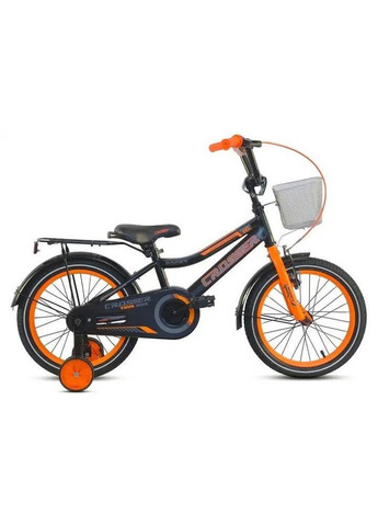 Детский Велосипед Rocky -13 с корзинкой и доп. колесиками 4503 18, Оранжевый Crosser (267810159)