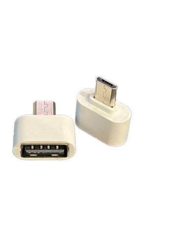Перехідник USB (мама) – Micro-USB (тато) Прямий Білий No Brand (341324880)