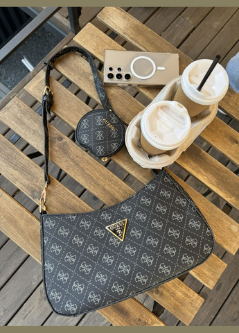 Сумка жіноча багет 2 в 1 чорний No Brand (322368276)