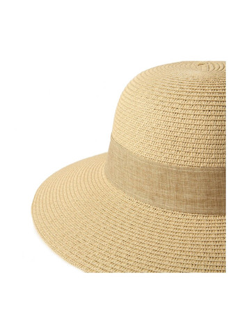 Шляпа со средними полями женская бумага бежевая COCO LuckyLOOK 376-336 (289478398)