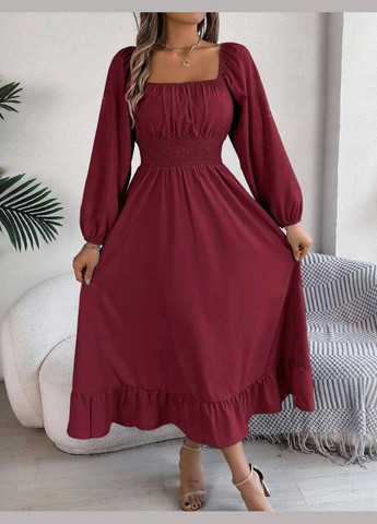 Бордова повсякденний жіноче стильне плаття а-силует Україна однотонна