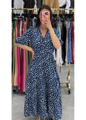 Синя стильна сукня в яскравих літніх дизайнах Luna