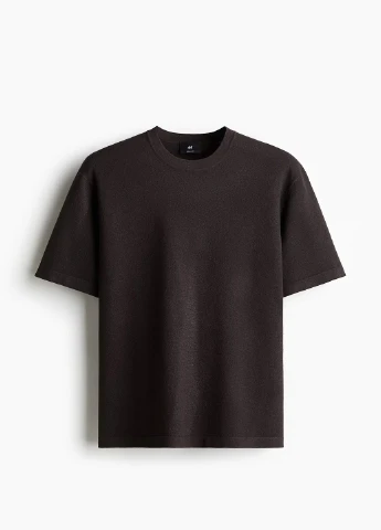 Темно-коричнева футболка H&M