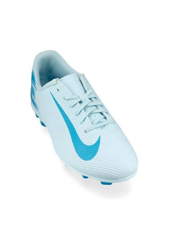Цветные бутсы jr vapor 16 club fg/mg белый, голубой дет Nike