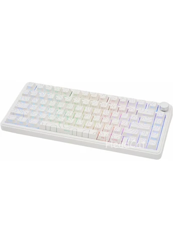 Беспроводная игровая механическая клавиатура x85 White countur gradient 75%, Hot-Swap, RGB, 2.4GHz/Bluetooth/USB ATTACK SHARK (386412391)