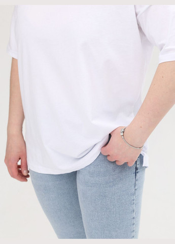 Женская футболка удлиненная однотонная оверсайз MDG Вільна - (294755947)