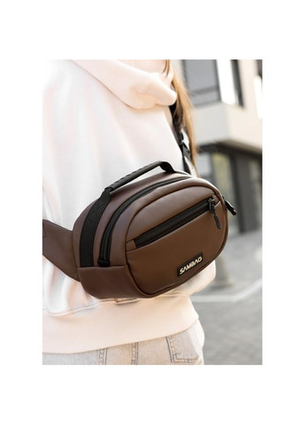 Сумка через плече жіноча бананка Flex шоколад Sambag (331532774)