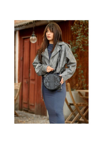 Жіноча кругла сумка Bale MZN Принт крокодила Sambag (322870459)