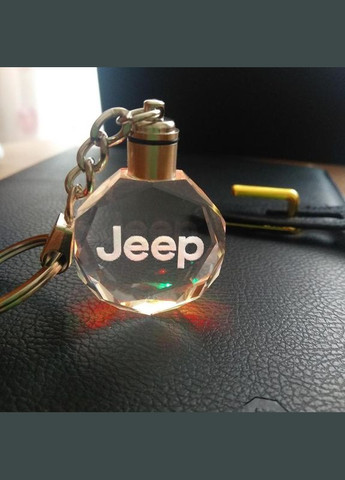 Брелок автомобильный на ключе Джип авто брелок с логотипом Jeep с подсветкой (R051072) GF (358222035)