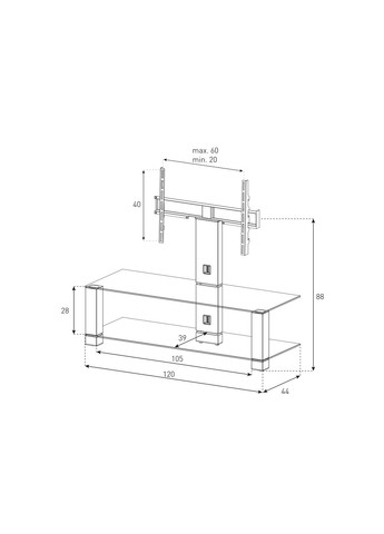 Подставка для телевизора Sonorous PL 2400-B-HBLK (318733037)