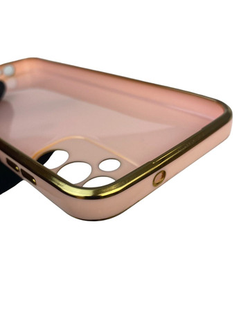 Чохол для Galaxy A14 4G (SM-A145F) глянцевий із захистом камери із золотою окантовкою на самсунг а14 4г пудровий gs1 Samsung (366229029)