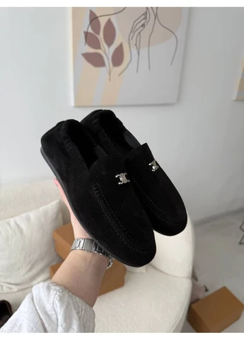 No Brand Лоферы из натуральной замши лоферы черный з натуральная замша, — демисезон (392964803)