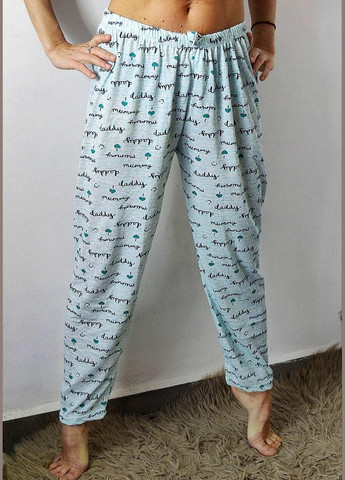 Светло-голубые домашние демисезонные брюки Rinda Pijama