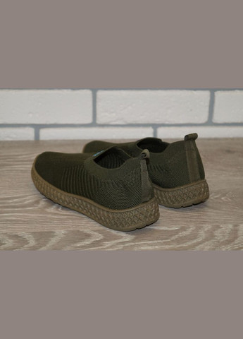 Темно-зелені Осінні кросівки текстильні для хлопчика зелені Vesnoe