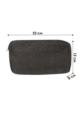 Женская косметичка B0220 Gray несесер органайзер дорожной бьюти кейс плюшевая 3 шт. Lesko (352012789)