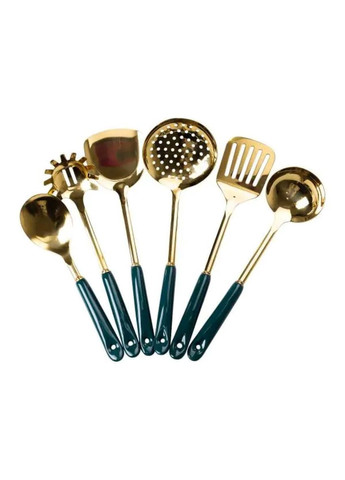 Набор кухонных принадлежностей на подставке 7 предметов кухонные аксессуары на подставке Изумрудный HP-20-67 Yiwu (370974834)