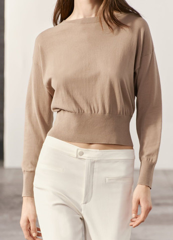 Сіро-коричневий демісезонний светр Zara