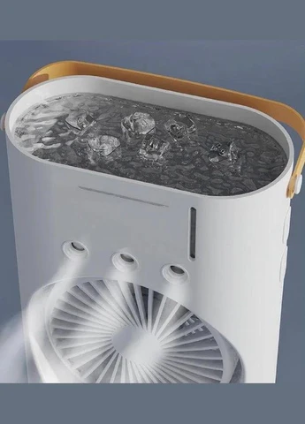 Вентилятор настольный двухуровневый с охлаждением Double-ended Spray Fan LED подсветка 3 скорости пульт No Brand (386502614)