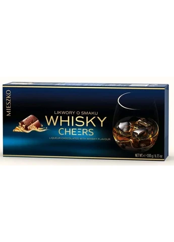 Цукерки шоколадні Cheers Whisky праліне з лікером віскі 180 г Польща Mieszko (385203253)