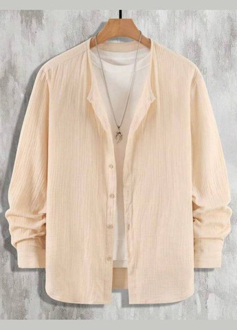 Бежевая рубашка No Brand