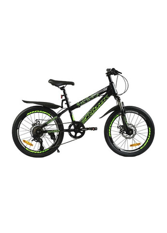 Детский спортивный велосипед «CRANK» цвет черно-салатовый ЦБ-00246132 Corso (282925153)