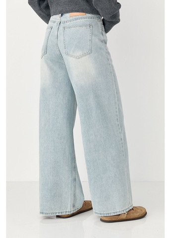 Прямі джинси Wide leg з високою посадкою - блакитний колір Lurex - (361056790)