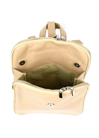 Кожаный итальянский рюкзак HB03334Beige бежевый Firenze (382850444)