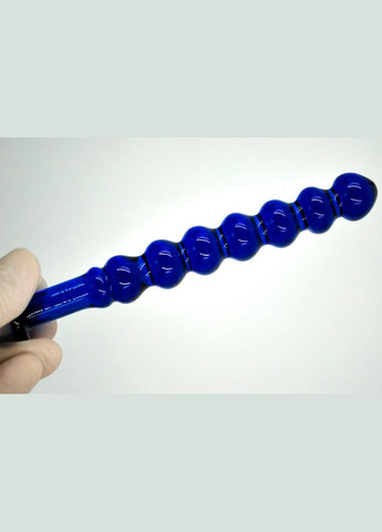 Анальная пробка 2 см Blueberry синяя ёлочка для начинающих узкая бусы No Brand (303905288)