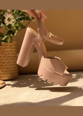 Жіночі босоніжки на високих підборах 1594 Бежеві Bashili (346390992)