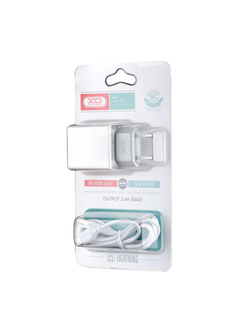 МЗП L65EU 2.4A two USB charger for lightning ( NB103 ) White XO (297454860)