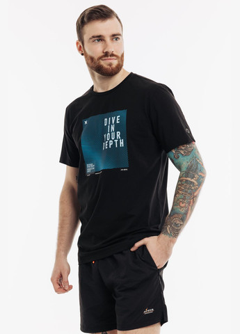 Чорна футболка чорна з бавовни s Avecs